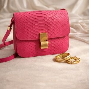 Céline Box Bag in Peony Python Leather